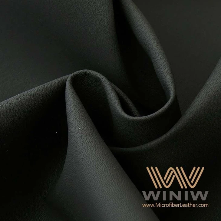 Black Nappa Material Microfiber Vegan Leather For Seat Covers