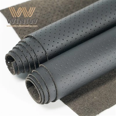 0.Tejido interior de coche de piel sintética de microfibra perforada de 6 mm