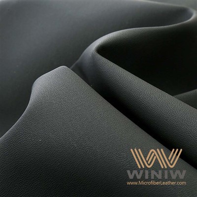 Cuero vegano de microfibra de material de napa negra para fundas de asientos