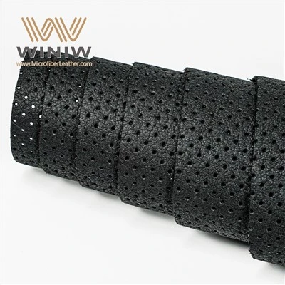 Cuero micro ligero de la PU de la tela sintética de la fibra para la guarnición del zapato