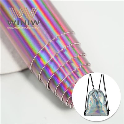 Bolsos de cuero sintético vegano brillante Material artificial